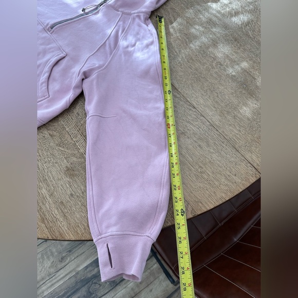 Lululemon Dusty Rose Pink Purple Scuba 1/2 Cup Hoodie Sweatshirt M/L - Picture 9 of 16